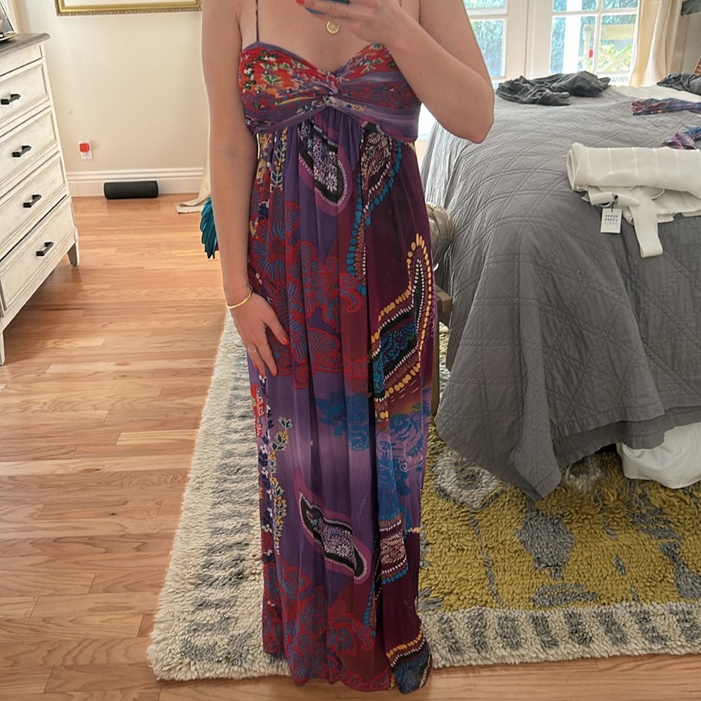 Colorful Paisley Maxi Dress